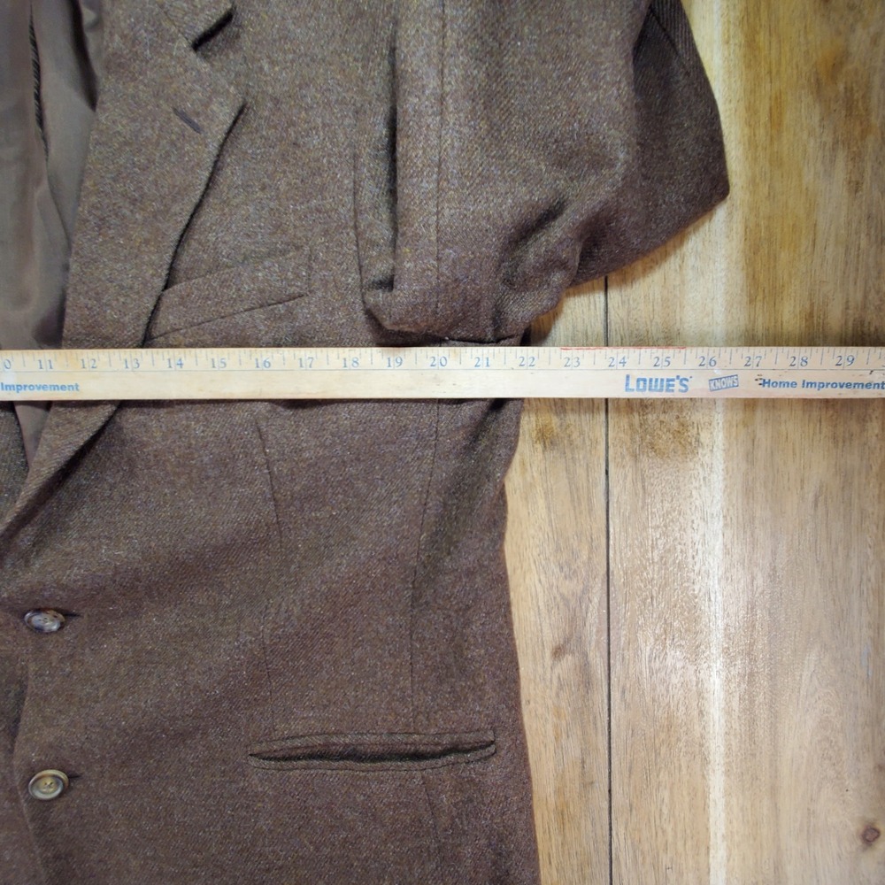 VTG Brooks Brothers Loro Piana Cashmere Blazer Mens 43R Brown Coarsehair Italy - Picture 10 of 13